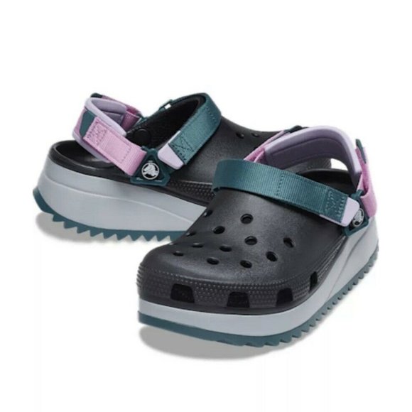 CROCS Classic Unisex Hiker Clog Multi Black Shoe Ultra Light Women’s 12 - Picture 5 of 5